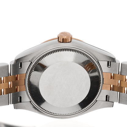 Rolex Stainless Steel 18K Everose Gold Diamond 31mm Oyster Perpetual Datejust Watch Dark Rhodium Roman 278271 4 of 5