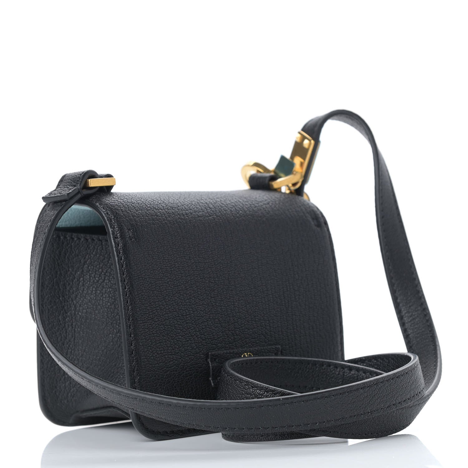 Valentino Garavani Pebbled Calfskin Micro VSling Shoulder Bag Black 3 of 8