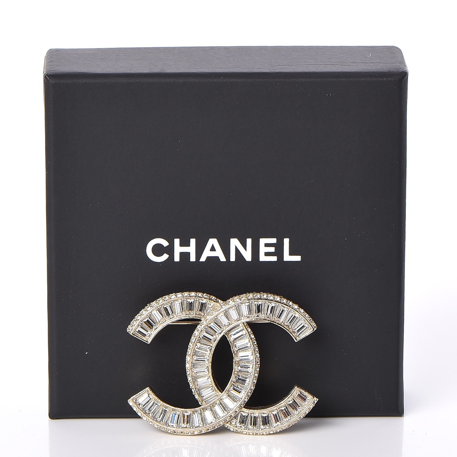 Chanel Baguette Crystal CC Brooch Gold 5 of 5