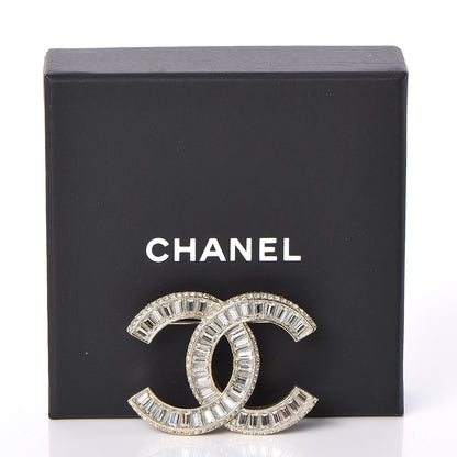 Chanel Baguette Crystal CC Brooch Gold 5 of 5