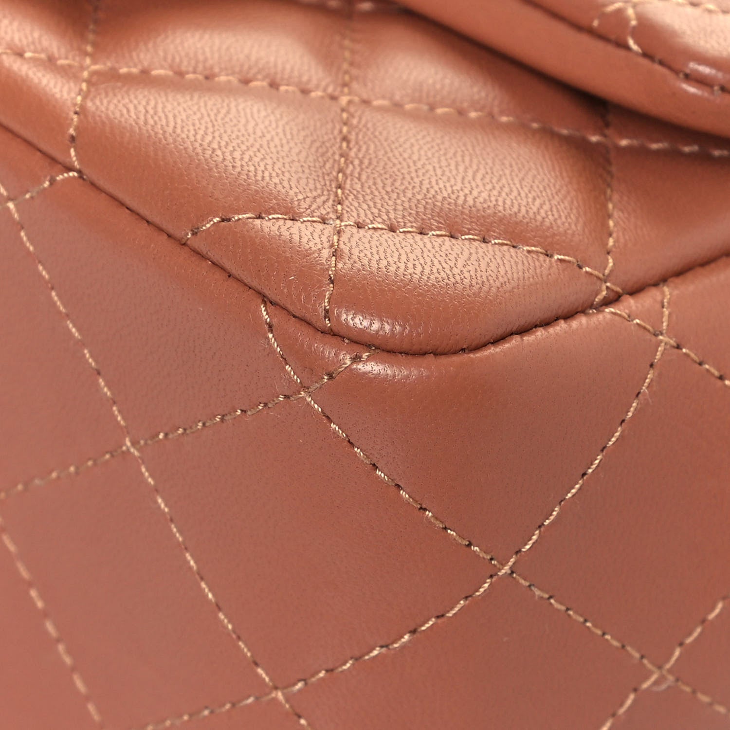 Chanel Lambskin Quilted Mini Square Flap Brown 10 of 13