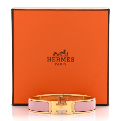 Hermes Enamel Narrow Clic Clac H Bracelet PM Rose Nacarat 5 of 5