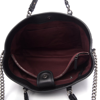 Chanel Calfskin Quilted Casual Riviera Tote Black 6 of 14