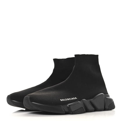 Balenciaga Neoprene Knit Womens Speed Sneakers 39 Black White 4 of 9