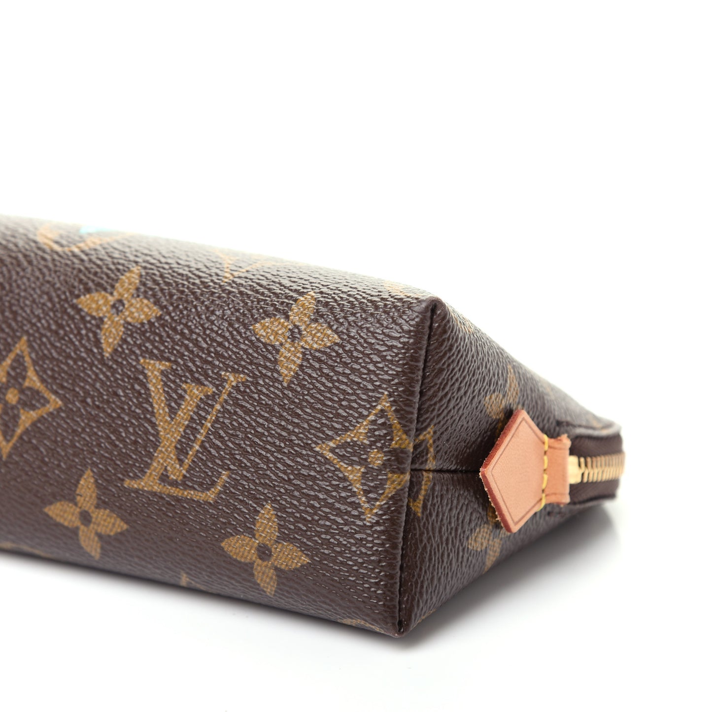 Monogram V Cosmetic Pouch Turquoise