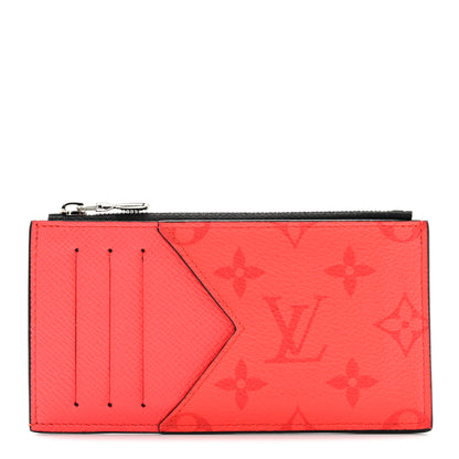 Louis Vuitton Taigarama Coin Card Holder Fire Red 1 of 7