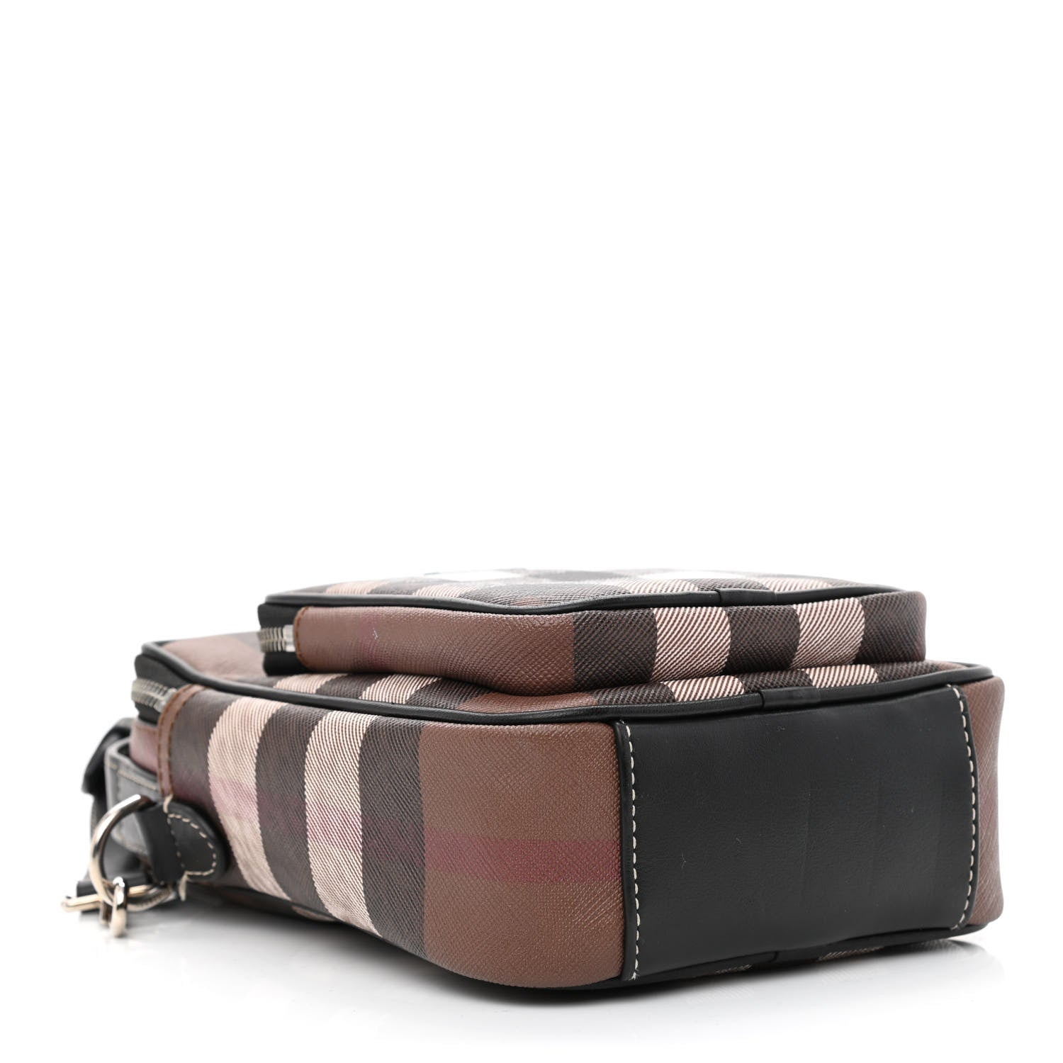 Burberry House Check Canvas Calfskin Wyatt Crossbody Dark Birch Brown 4 of 12