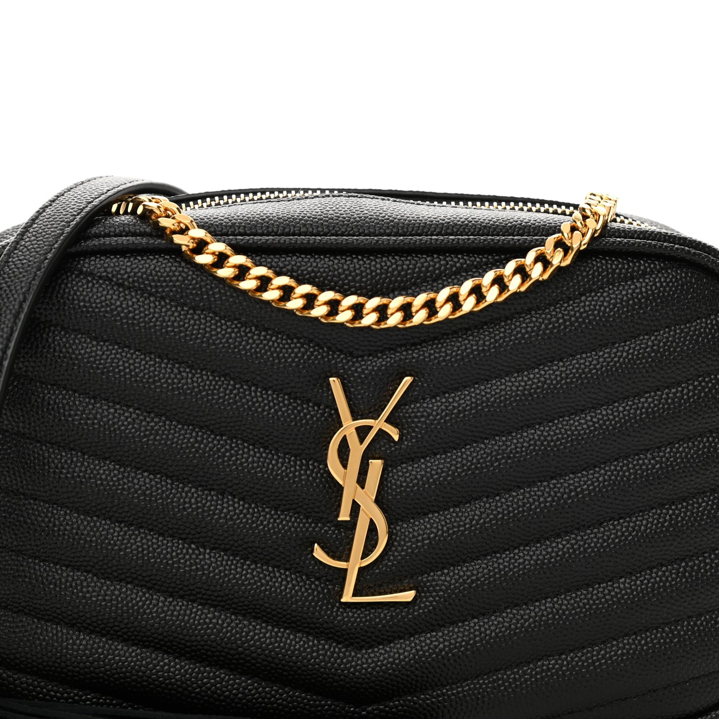 Grain De Poudre Matelasse Monogram Mini Lou Camera Bag Black