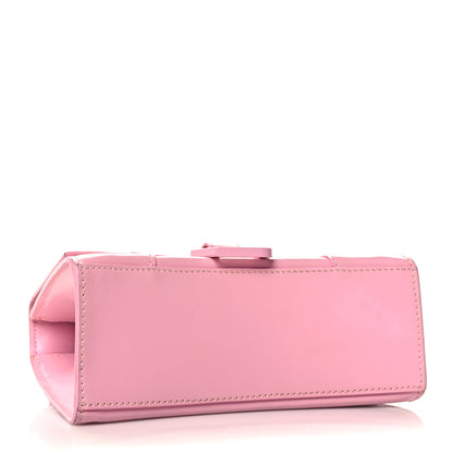 Balenciaga Shiny Box Calfskin Tonal B Hourglass Top Handle Bag XS Candy Pink 4 of 14