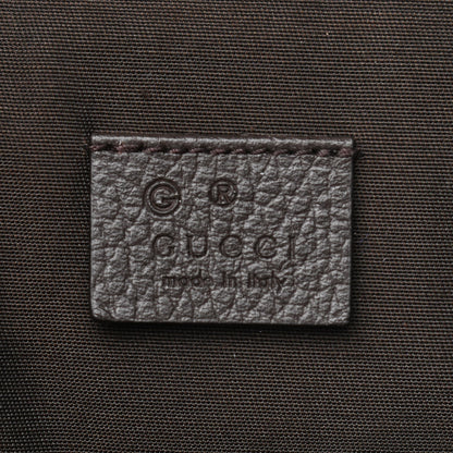 Gucci Monogram Dollar Calfskin O Drawstring Backpack Beige Ebony Testa di Moro Dark Chocolate 6 of 12
