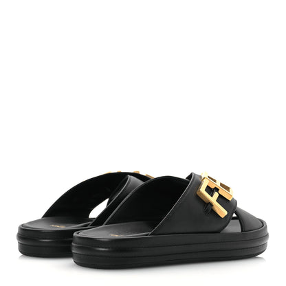 Fendi Vitello Womens Fendigraphy Slide Sandals 38.5 Black 5 of 13