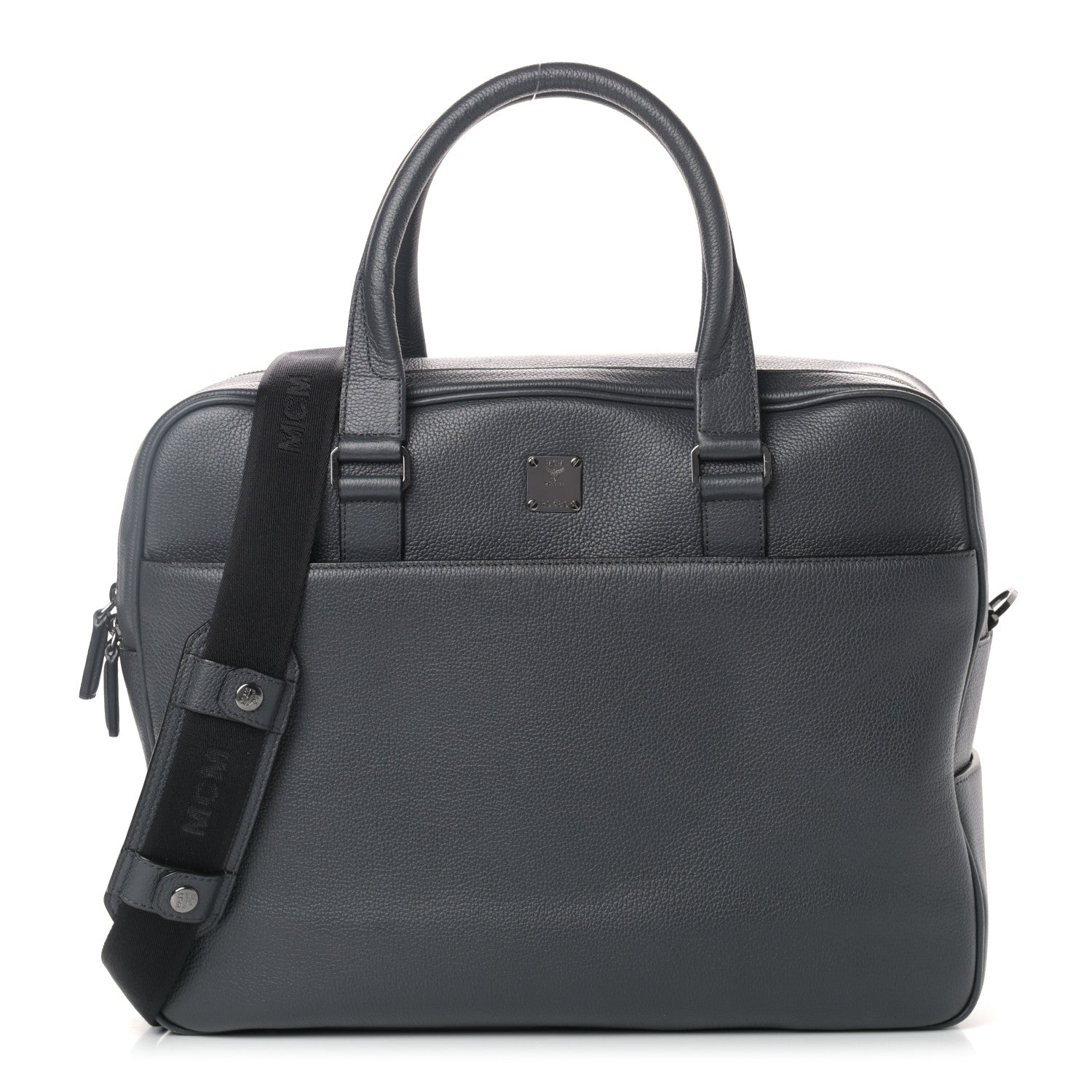 MCM Calfskin Johan Briefcase Grey 1 of 9