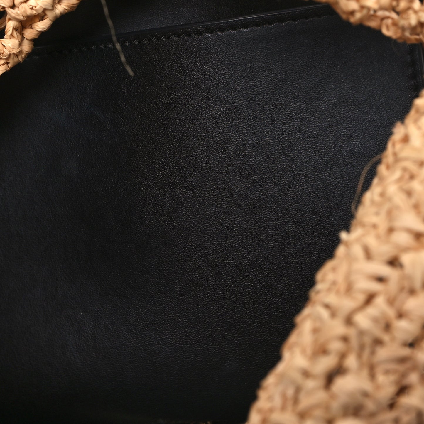 Raffia Crochet Tote Bag Beige