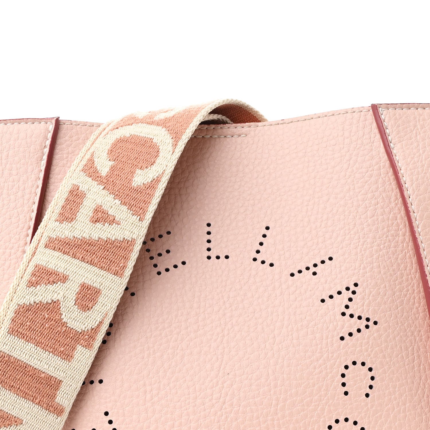 Stella McCartney Grainy Alter Mat Perforated Logo Mini Crossbody Rose Pink 8 of 12