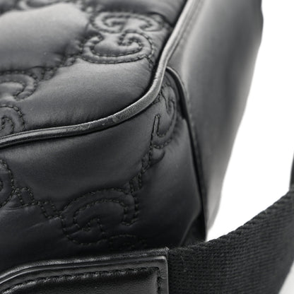 Gucci Nylon Calfskin Enamel GG Matelasse Shoulder Bag Black 12 of 13