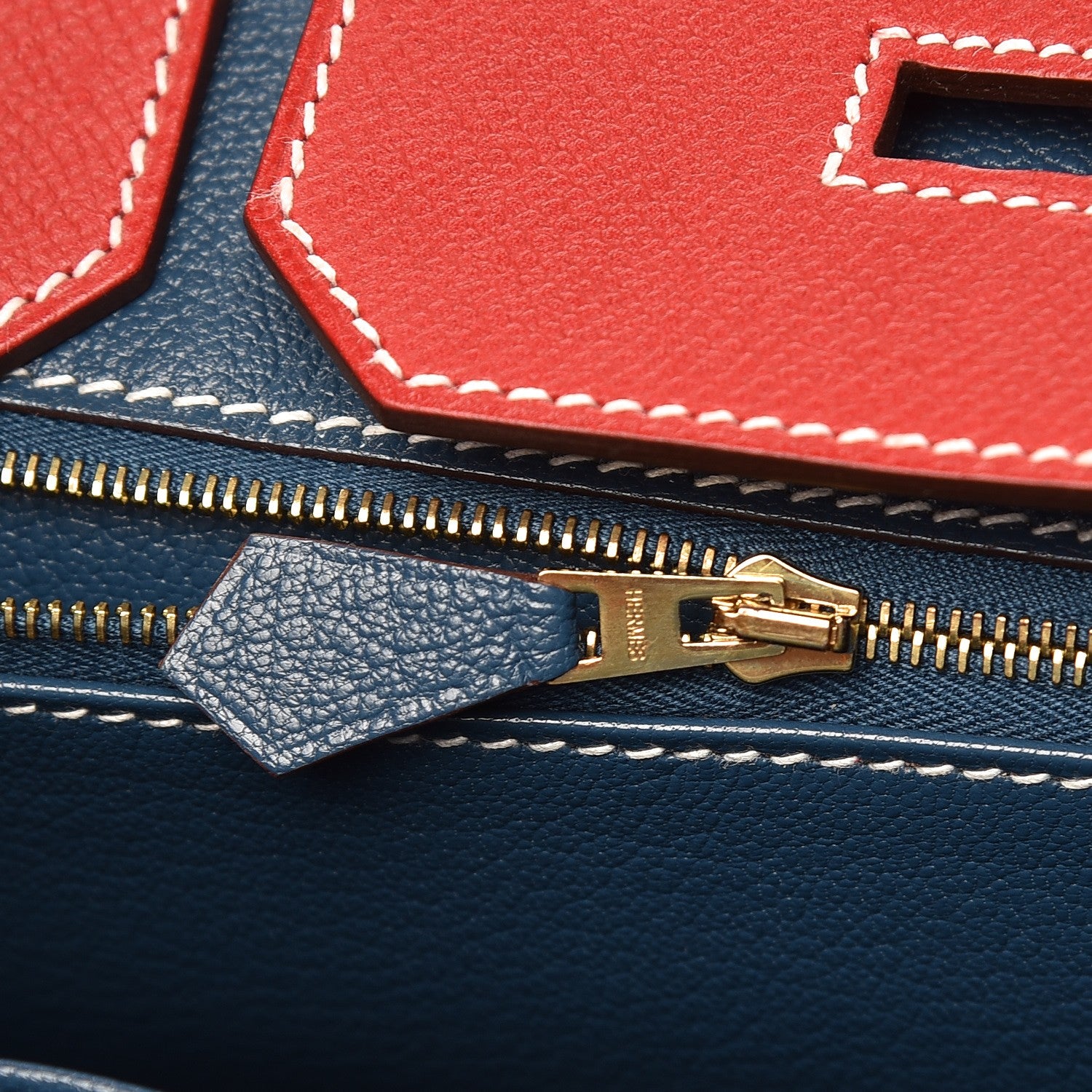 Hermes Epsom Candy Birkin 35 Rouge Casaque Bleu Thalassa 14 of 35