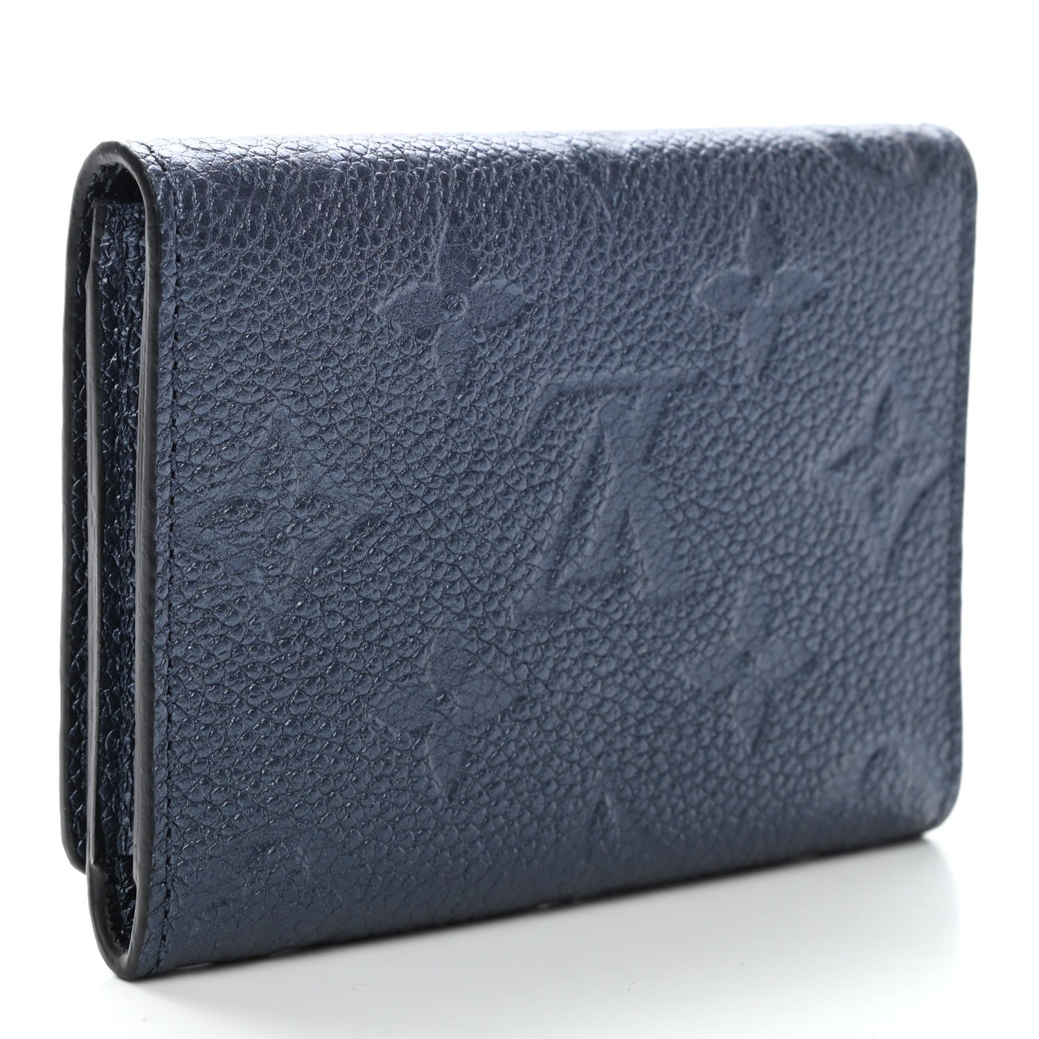 Louis Vuitton Metallic Monogram Business Card Holder Navy Nacre 3 of 7