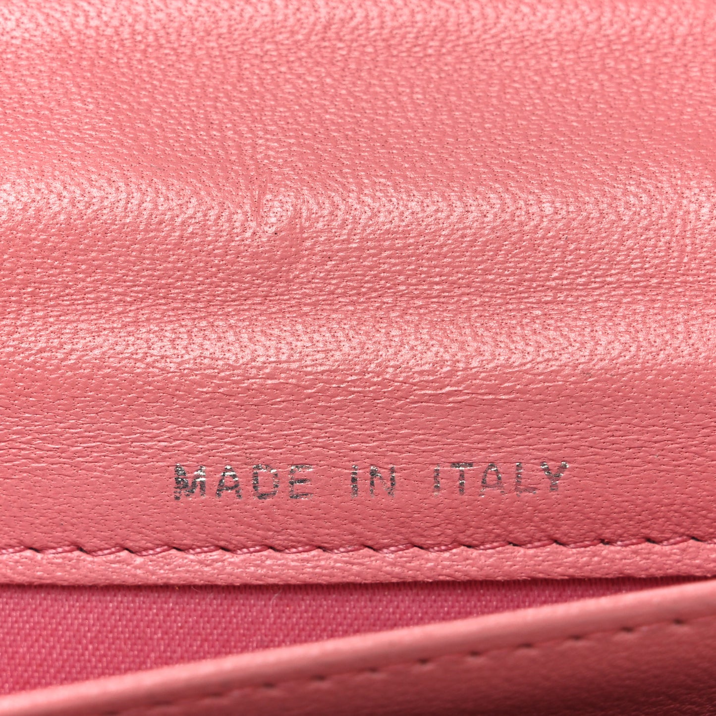 Lambskin Camellia Embossed Large Brilliant Flap Wallet Pink