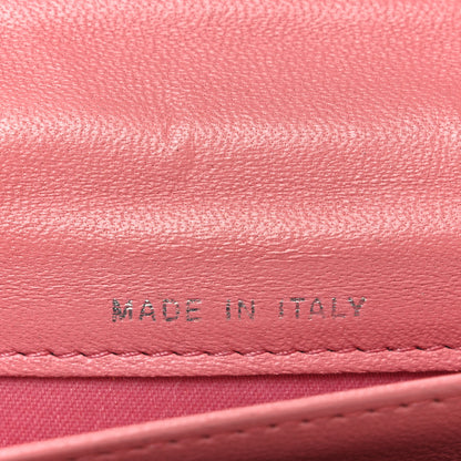 Chanel Lambskin Camellia Embossed Large Brilliant Flap Wallet Pink 7 of 8