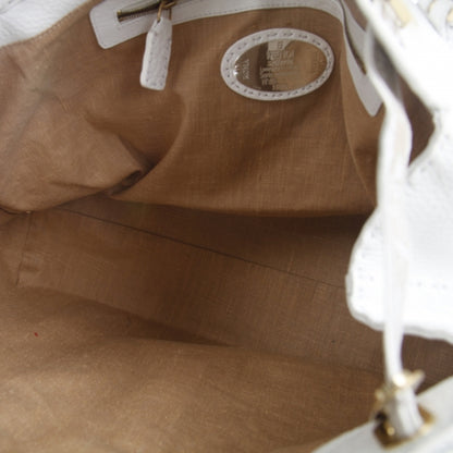 Fendi Calfskin Romano Selleria Borghese Tote White 10 of 13