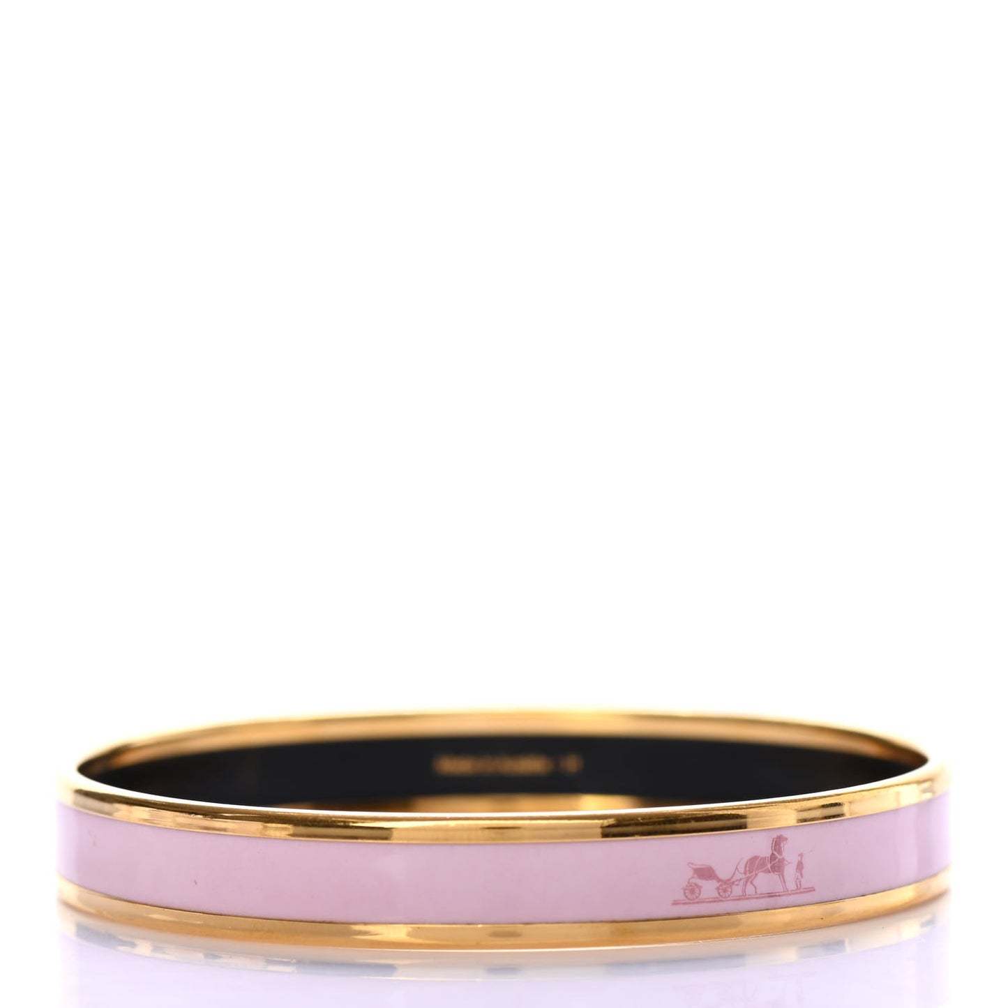 Enamel Printed Caleche Narrow Bracelet 70 Rose Dragee