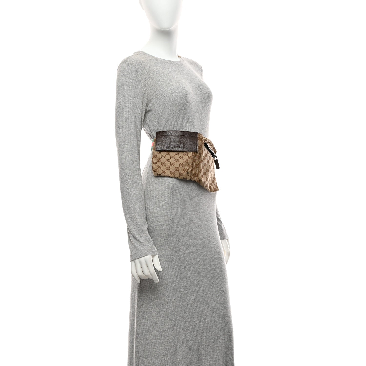 Gucci Monogram Web Belt Bag Dark Brown 2 of 10