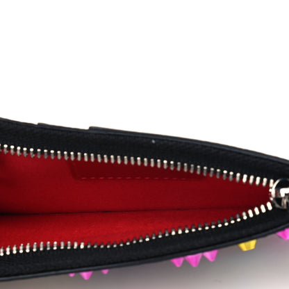 Christian Louboutin Calfskin Panettone Studded Zip Card Holder Ballerina Multicolor 4 of 5