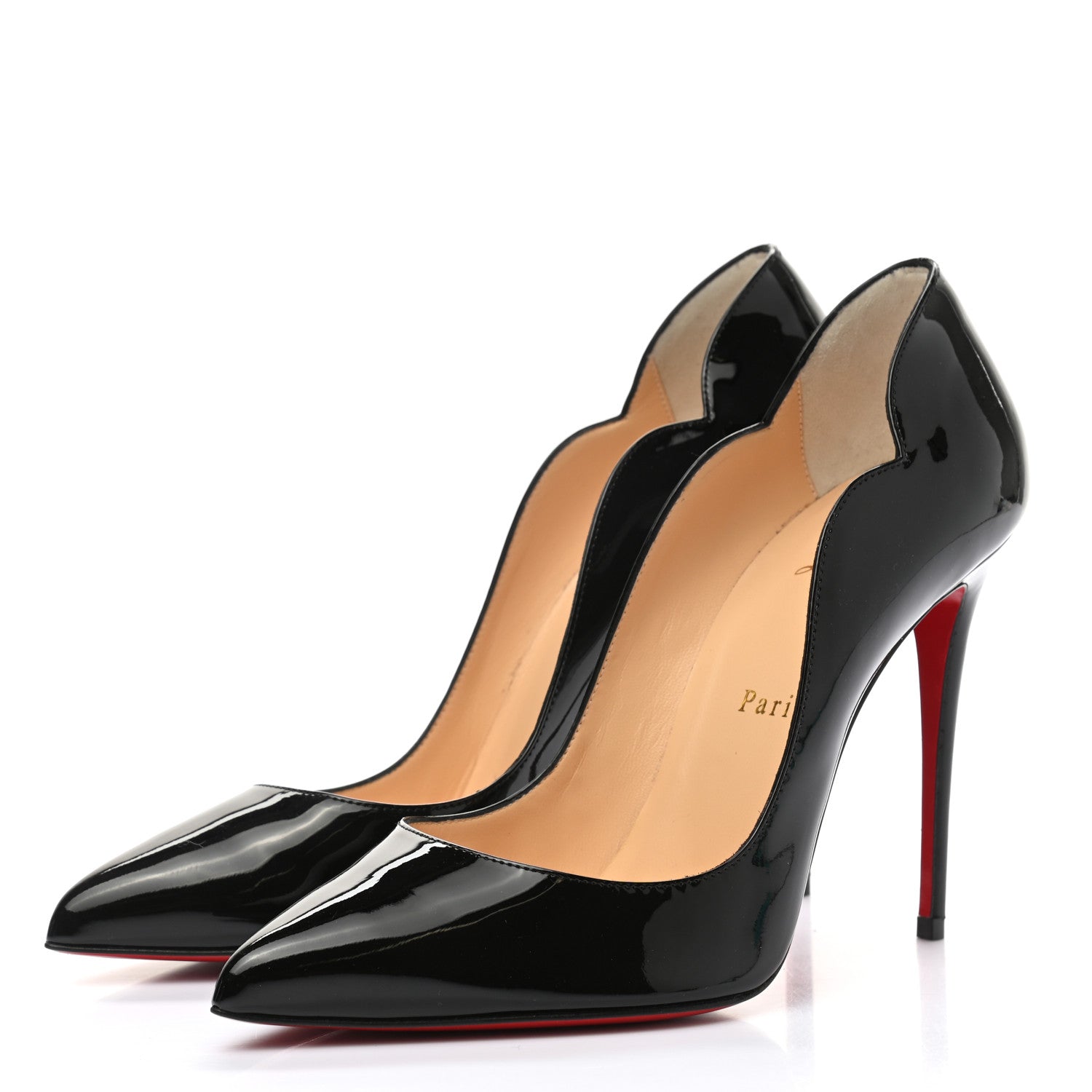 Christian Louboutin Patent Hot Chick 100 Pumps 38.5 Black 3 of 9