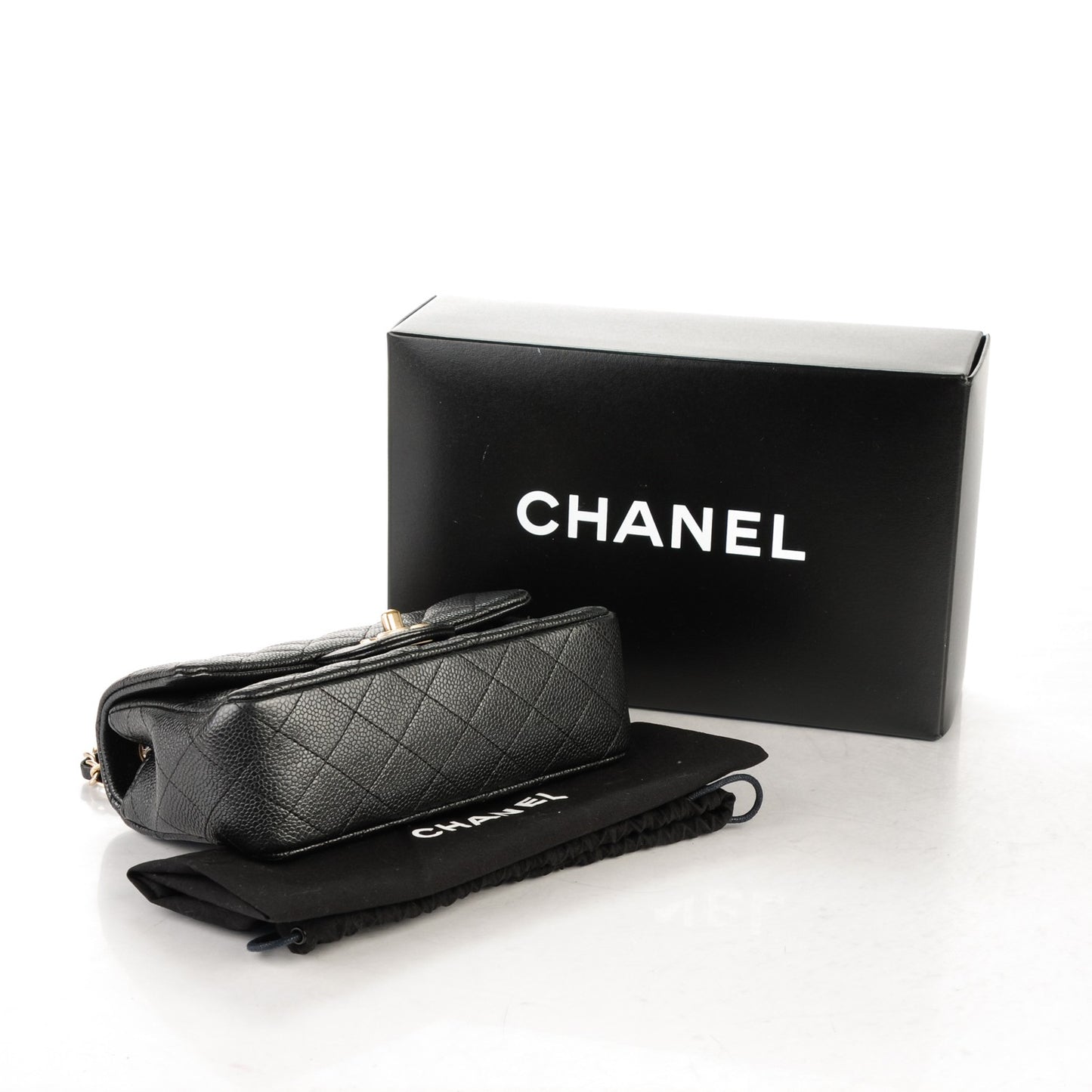 Caviar Quilted Mini Rectangular Flap Black
