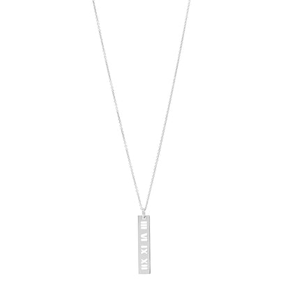 Tiffany Sterling Silver Atlas Bar Pendant Necklace 1 of 4