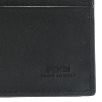 Fendi Vitello Century Metal Monster Eyes Bi-Fold Wallet Black 6 of 9