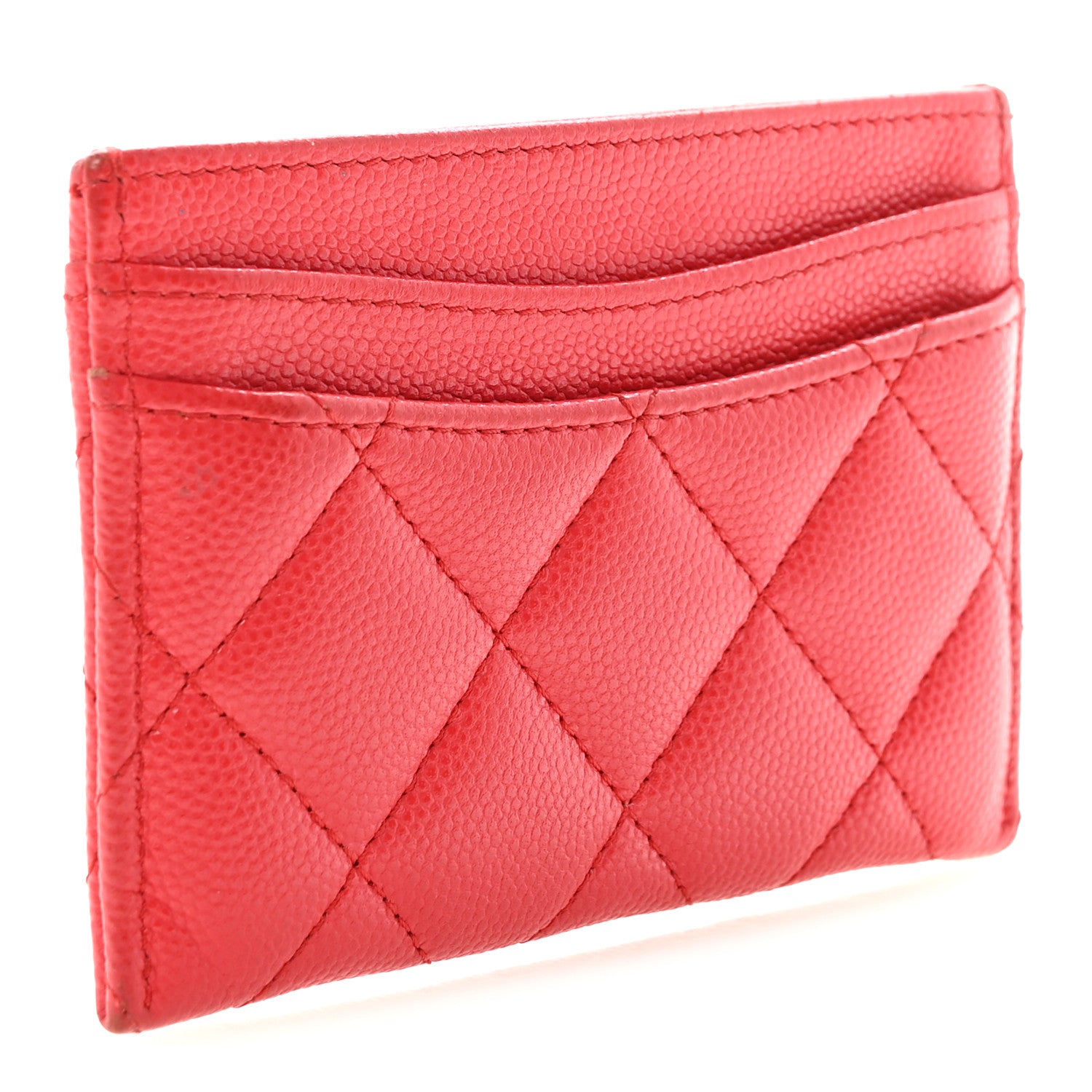 Chanel Caviar Quilted Card Holder Red 1875410 – FASHIONPHILE