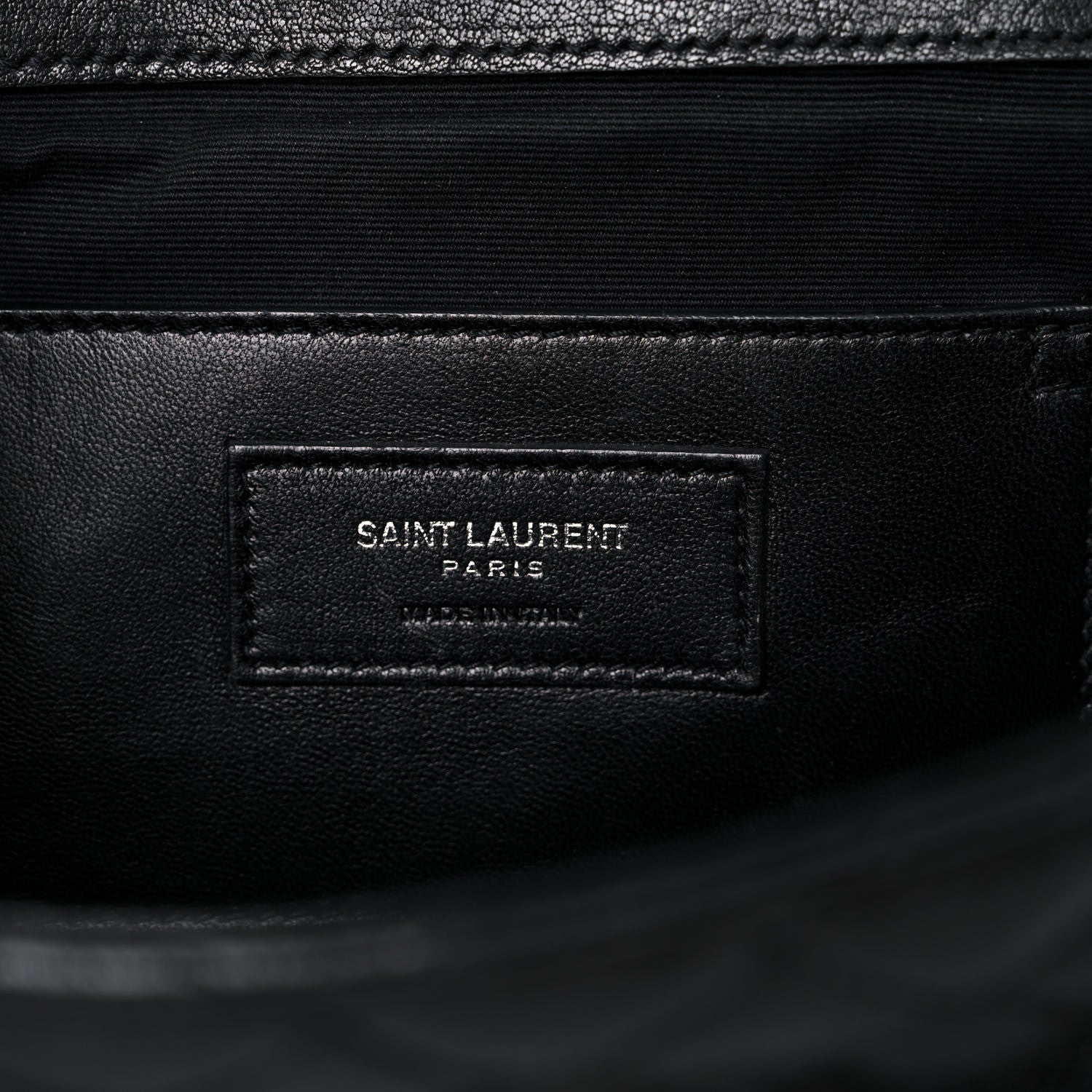 Saint Laurent Sheepskin Tri-Quilt Monogram Medium College Bag Black 5 of 16