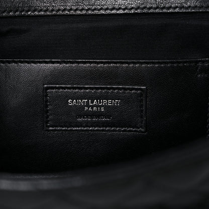 Saint Laurent Sheepskin Tri-Quilt Monogram Medium College Bag Black 5 of 16