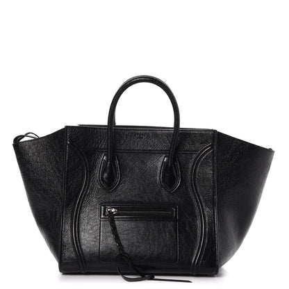 Celine Shiny Goatskin Medium Phantom Luggage Black 1 of 11