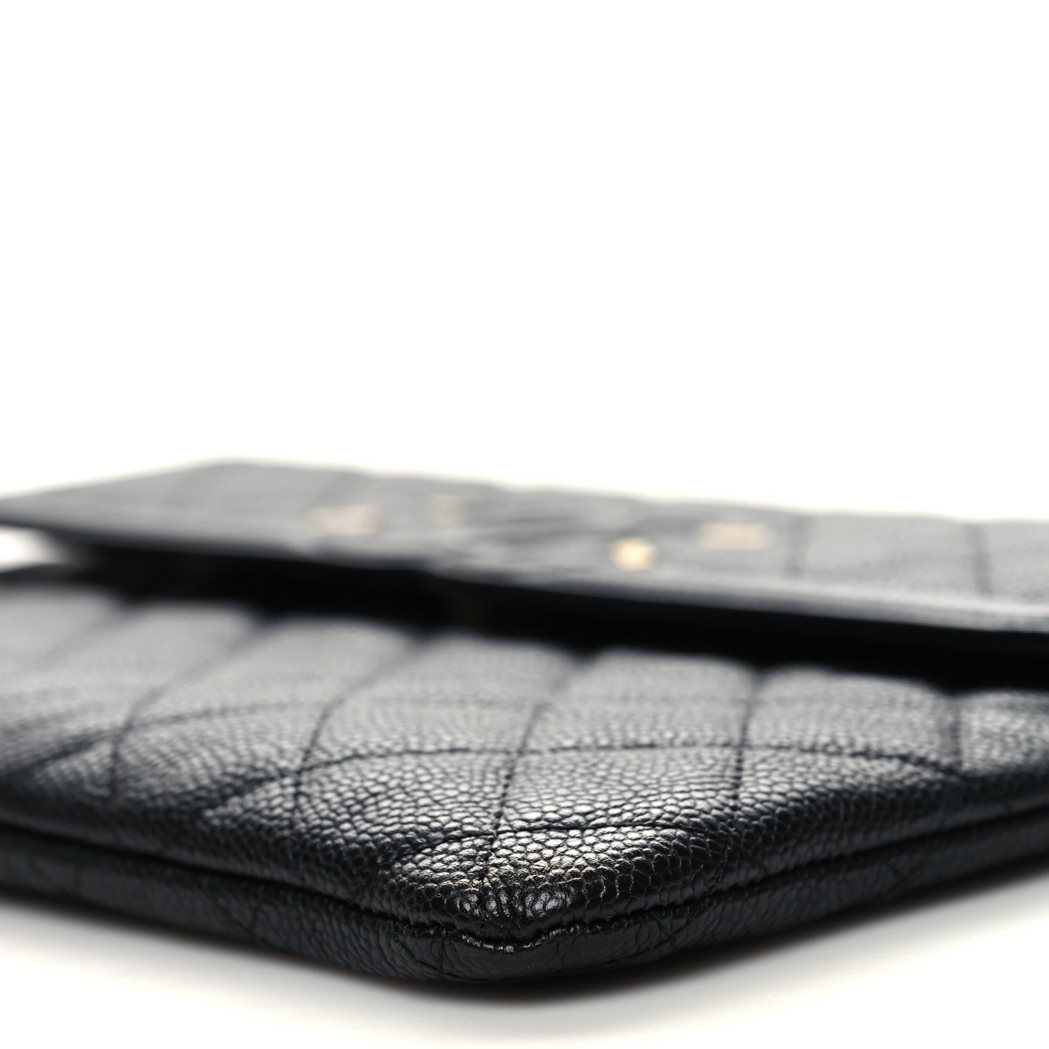 Chanel Caviar Quilted Filigree Flap Pouch Black 10 of 11