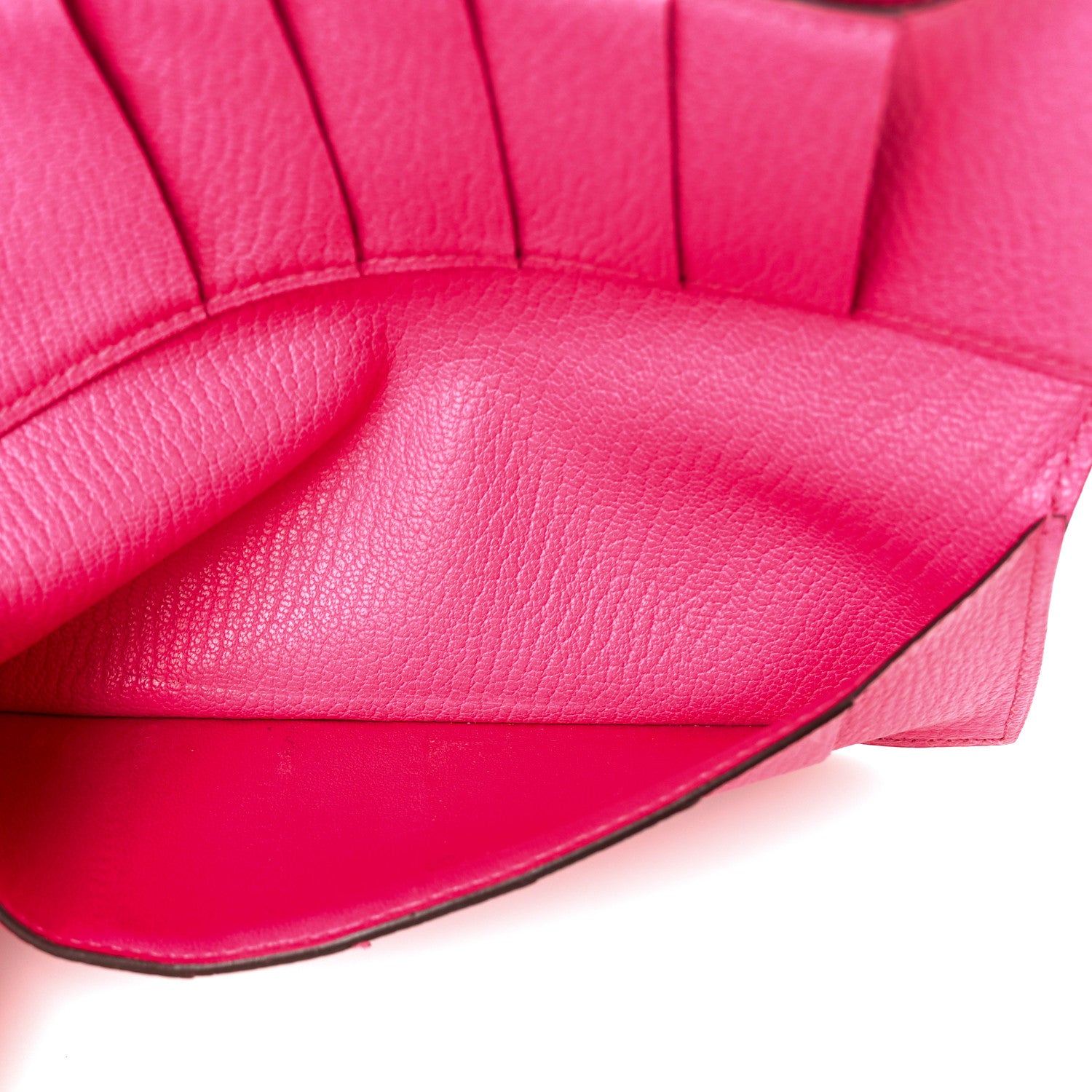 Hermes Chèvre Mysore Bearn Gusset Wallet Rose Shocking 8 of 14
