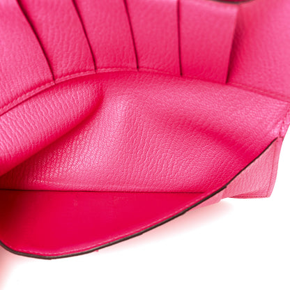Hermes Chèvre Mysore Bearn Gusset Wallet Rose Shocking 8 of 14