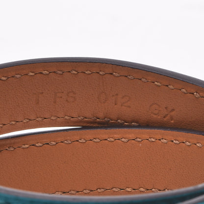 Hermes Epsom Rivale Double Tour Bracelet S Bleu Paon 4 of 7
