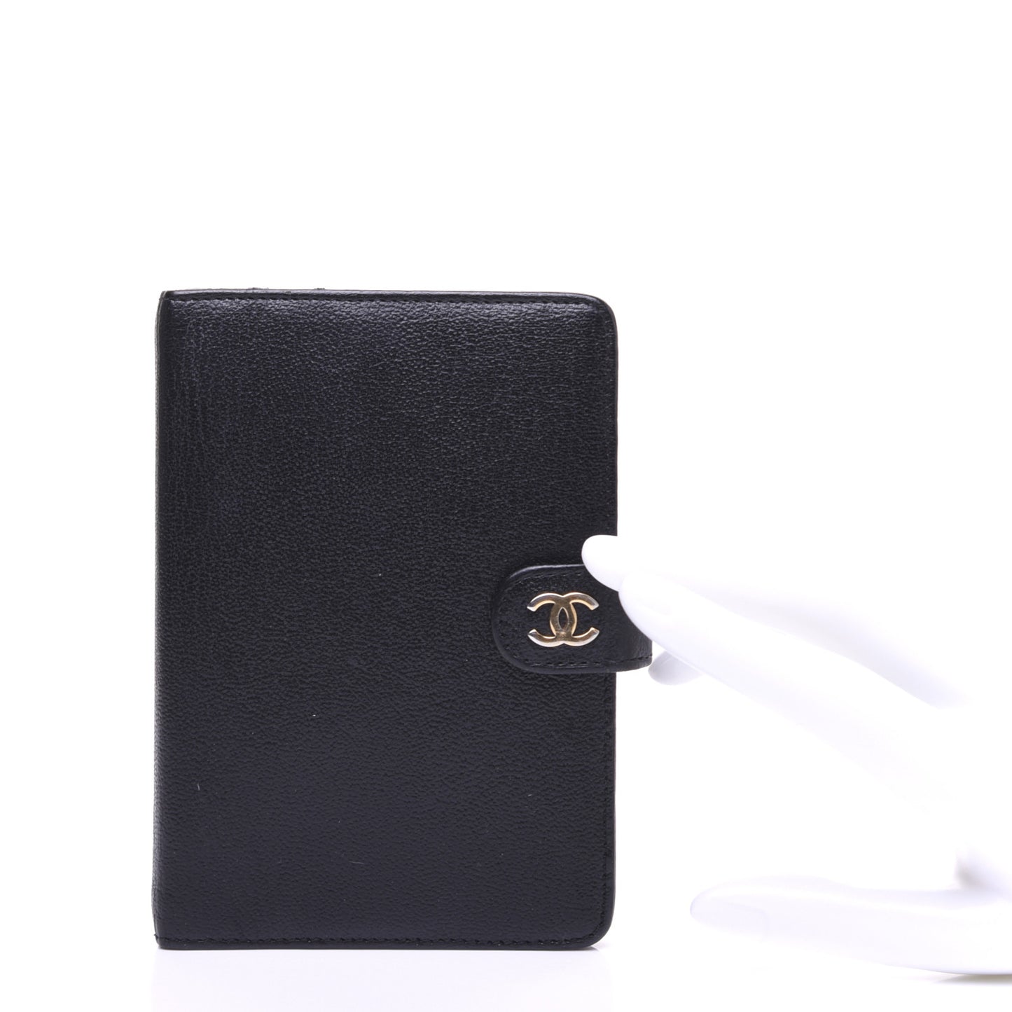 Goatskin Small Ring Agenda Planner Black