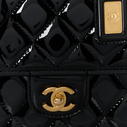 Chanel Patent School Memory Mini Top Handle Flap Black 9 of 12