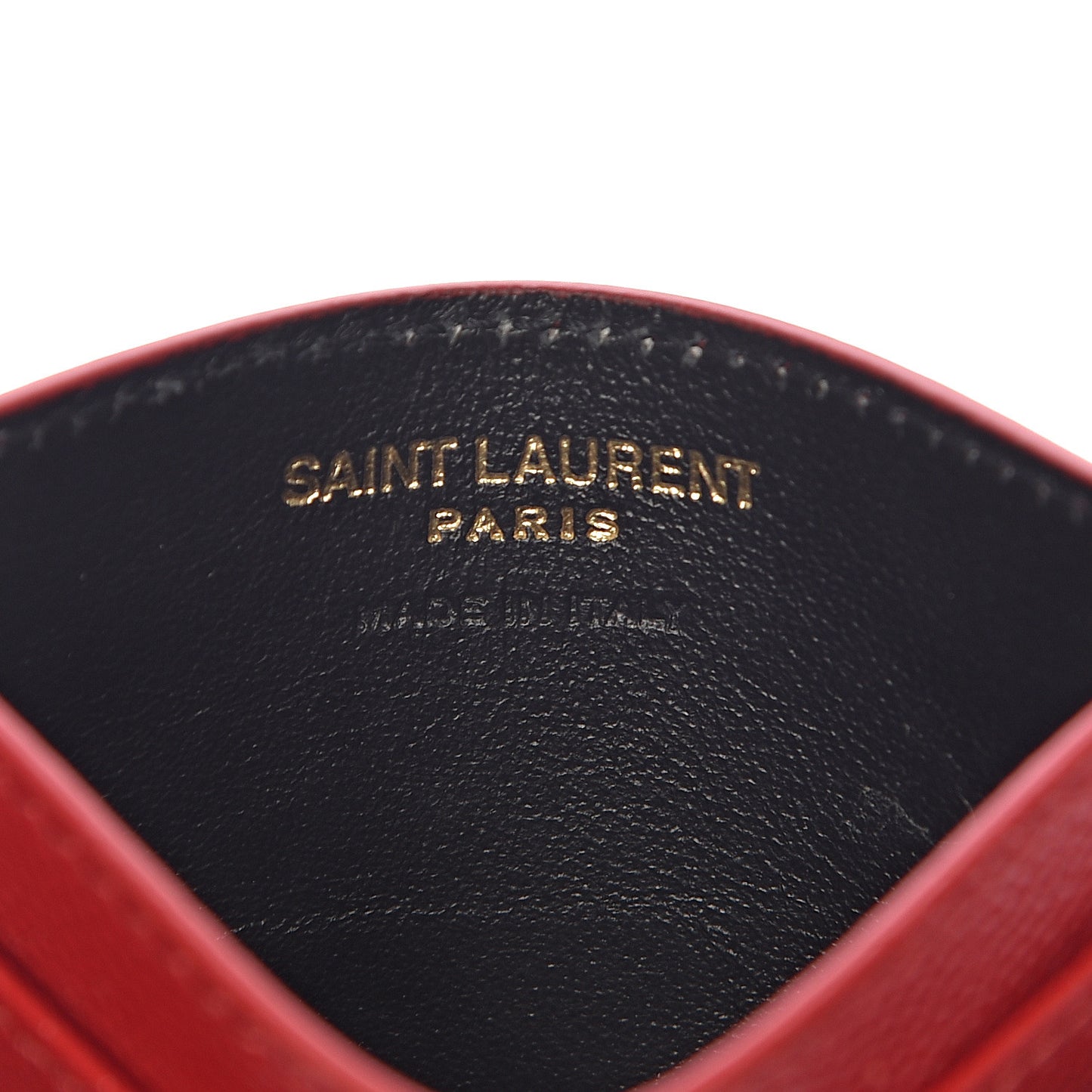 Grain De Poudre Matelasse Chevron Credit Card Case New Red