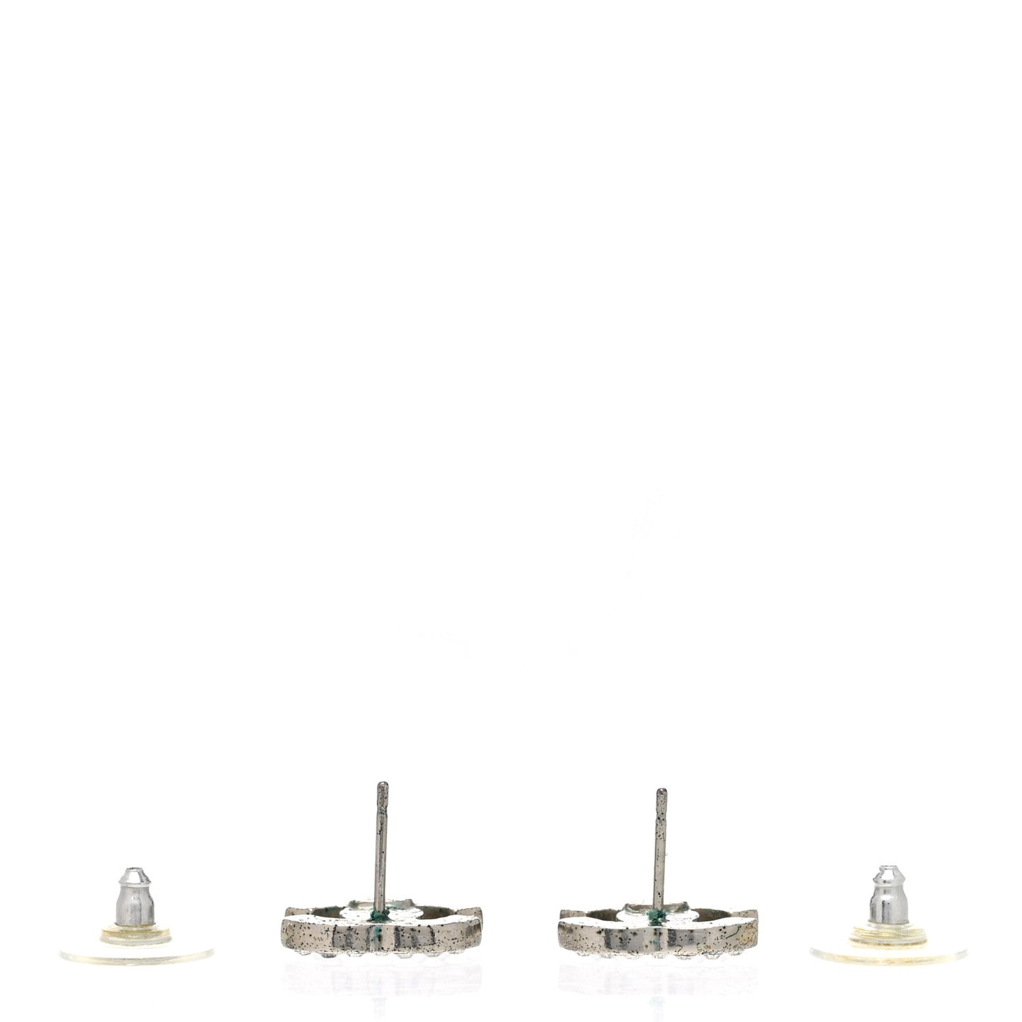 Crystal CC Earrings Silver