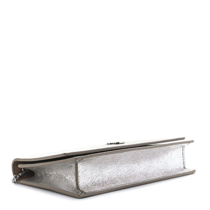 Jimmy Choo Metallic Calfskin Clutch With Chain Champagne 4 of 12