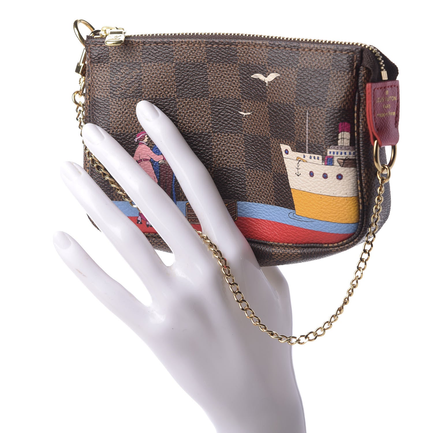 Louis Vuitton Damier Ebene 2016 Christmas Animation Mini Pochette Accessories 2 of 8
