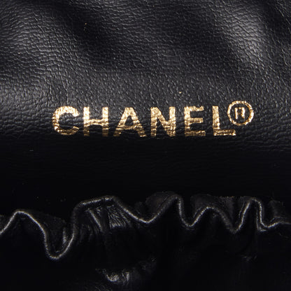 Chanel Calfskin Cosmetic Vanity Bag Black 7 of 8