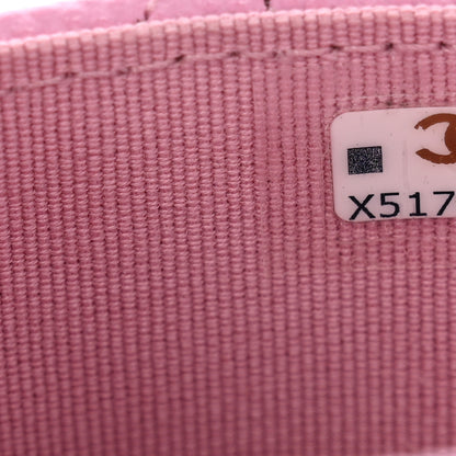 Chanel Caviar Quilted Flap Card Holder Wallet Pink 8 of 10