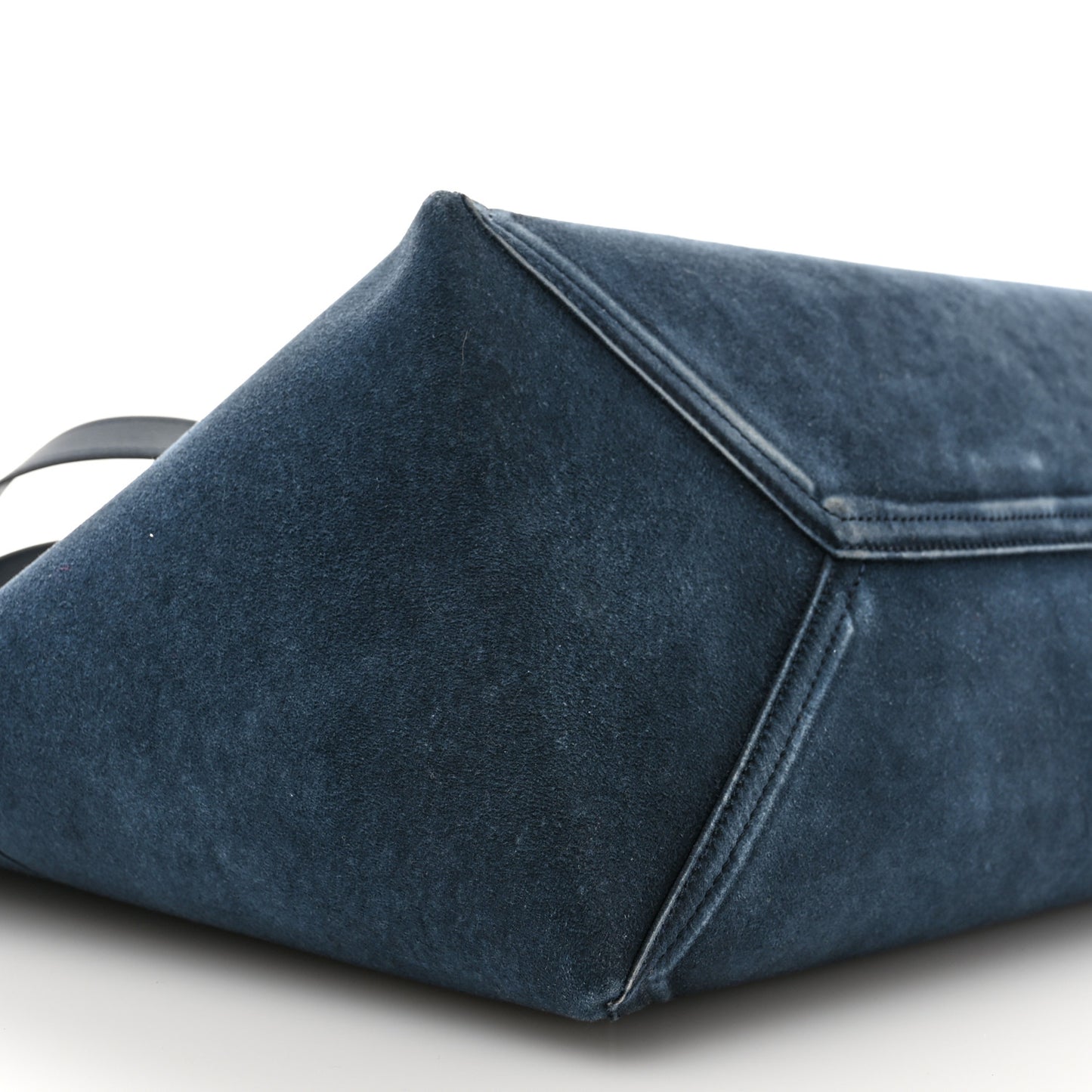 Suede Large Puzzle Fold Tote Denim
