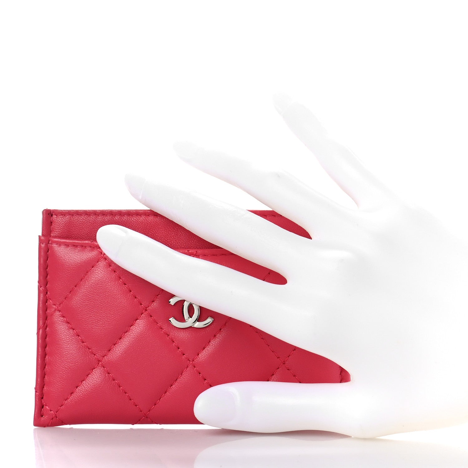 Chanel Lambskin Quilted Card Holder Pink 2 of 10