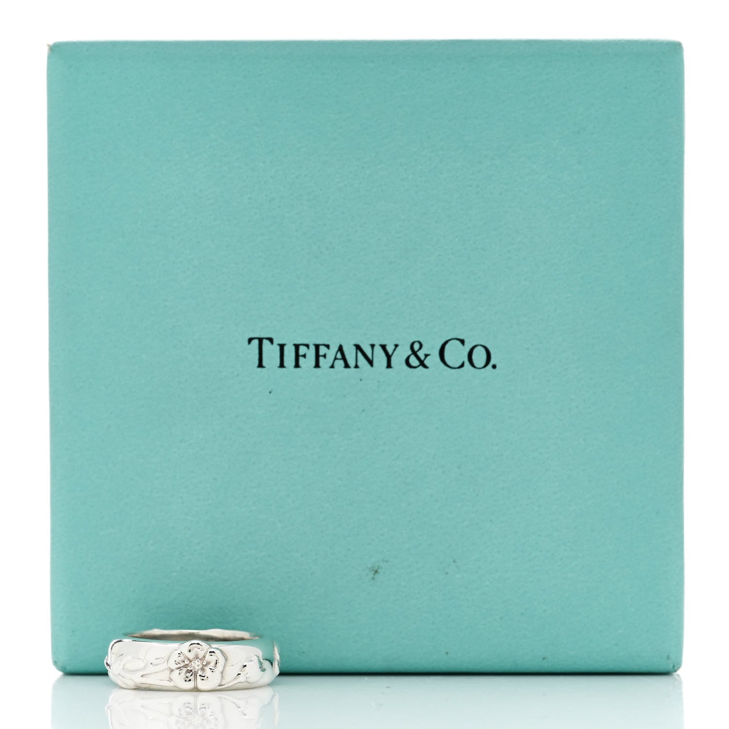 Tiffany Sterling Silver Flower Ring 51 5.75 5 of 5